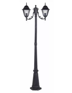 Medium square two-light street lamp